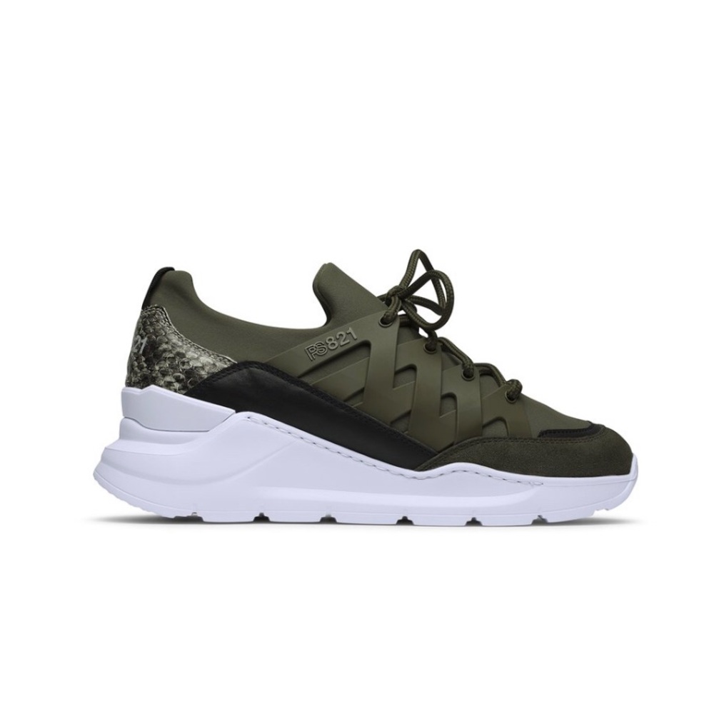 PS821 Bolt Shoes (Green) (12) - Genuine Python